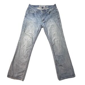 Kenneth Cole Reaction Jeans Mens 31x30 (31x27) Blue Bootcut Light Wash Denim